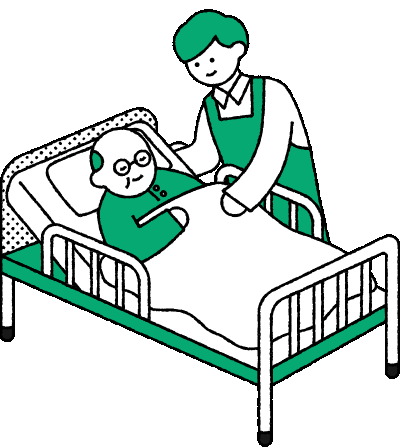在宅介護サービスのイラスト