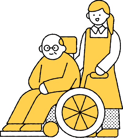 施設介護サービスのイラスト
