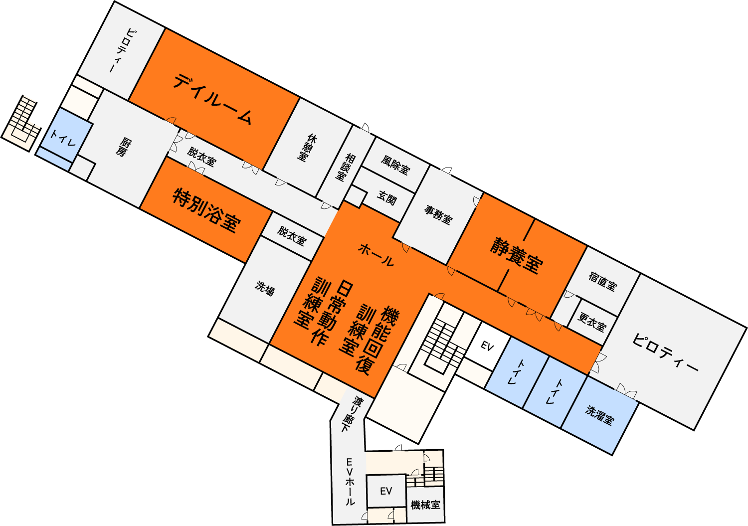 フロアマップ 本館1階（新館地下1階）
